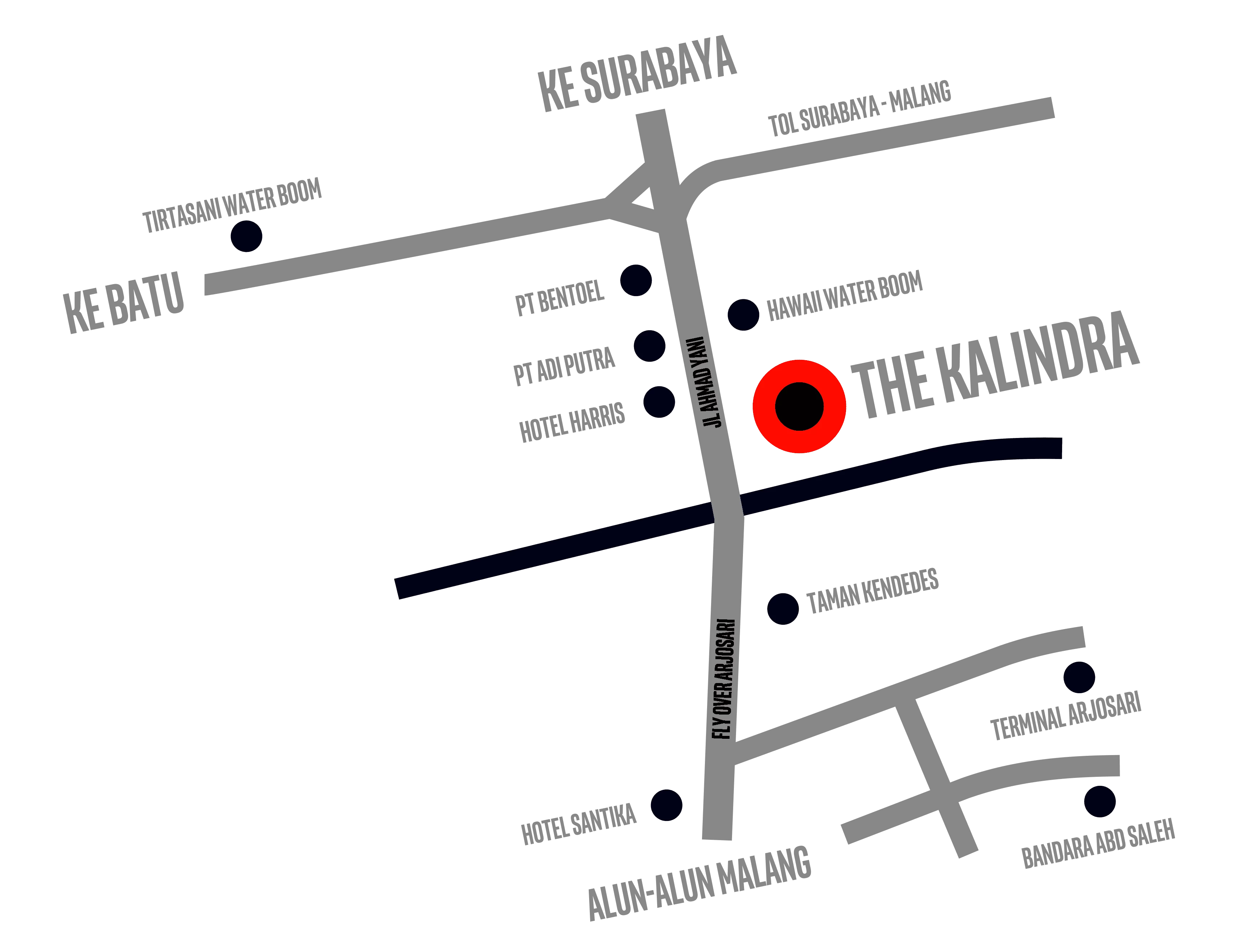 Map-Apartment-The-Kalindra-Malang